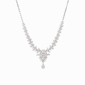 Tiesh High Evenings Necklace with Diamonds in 18kt White Gold