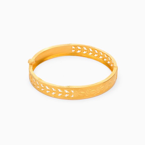 Tiesh 22kt Gold Leaf-Engraved Bangle