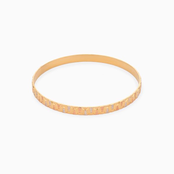 Tiesh 22kt Gold Diamond-Studded Bangle for Moments That Matter