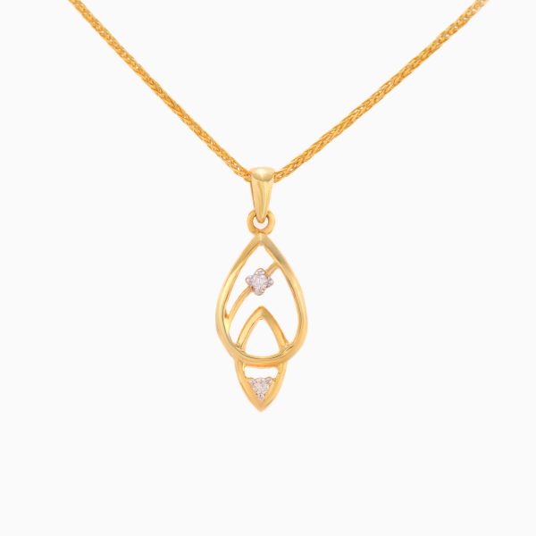 Tiesh Pendant with American Diamonds in 22kt Gold